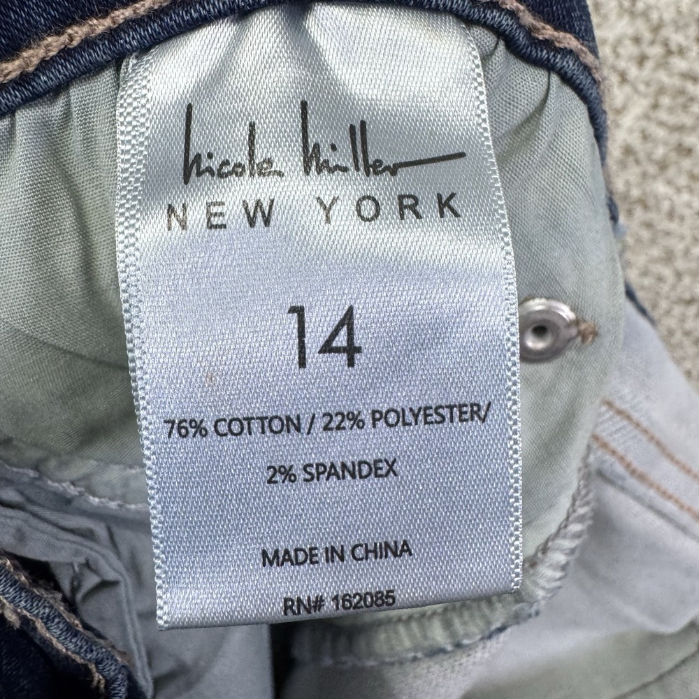 NEW Nicole Miller Soho High Rise Ankle Skinny jeans Women's Size 14 Flex Denim - Picture 12 of 14